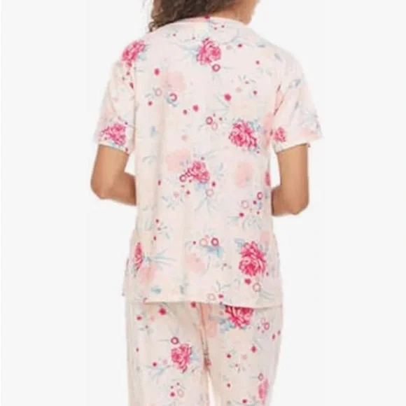 flora Nikrooz 2 piece super soft short sleeve shirt and pants pj set NWT - Picture 2 of 3